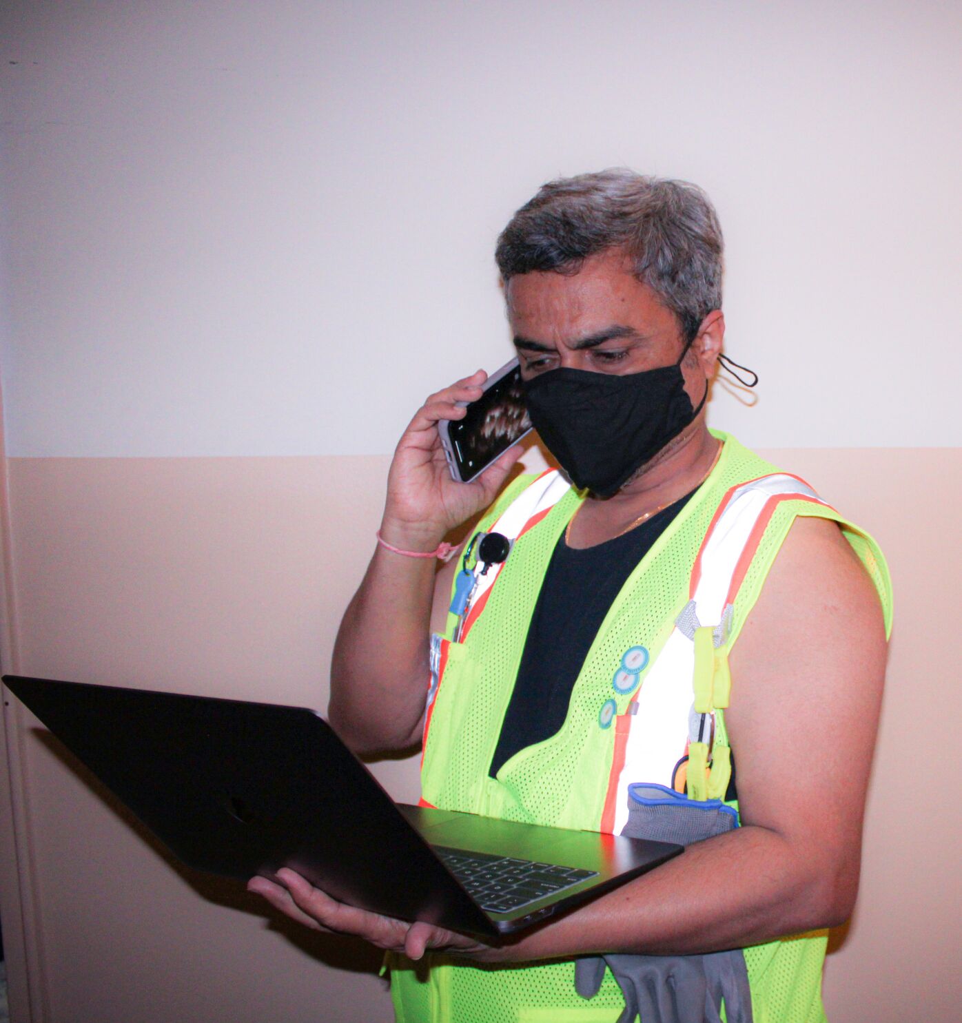 A logistics worker